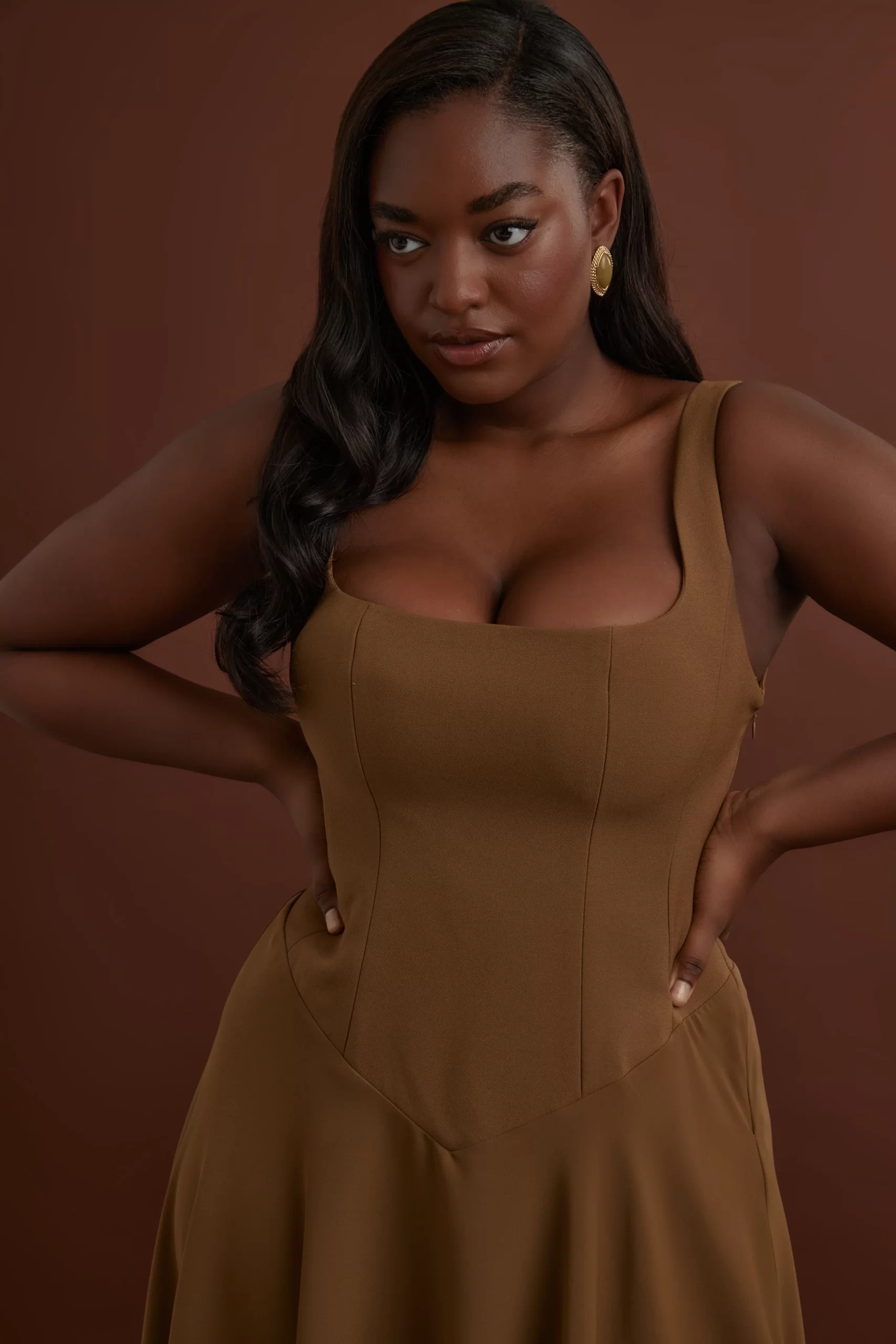 The High Waist Square Neck Mini Dress - Image 8